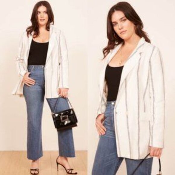 Reformation Striped Blazer - Picture 1 of 10